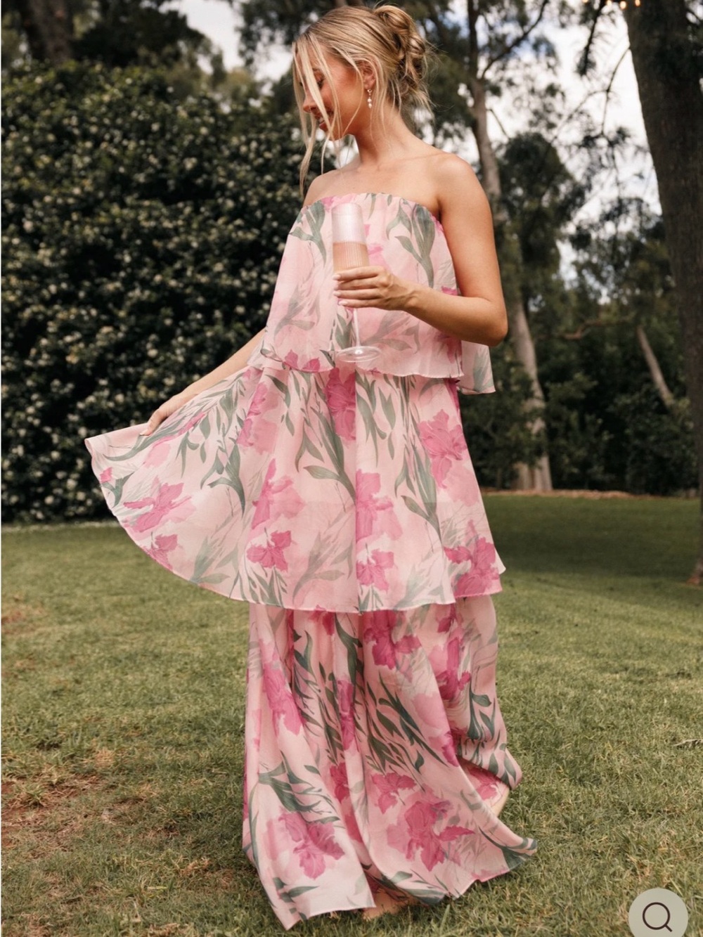 Petal and Pup Bloom Maxi Pink Floral Dress